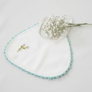 Tear Drop Shaped Bibs In Pristine White Base – view 3