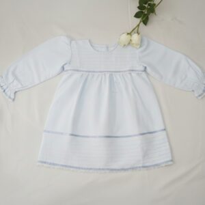 Flannel Baby Frocks With Pintucks,Lace &Ribbon – view 10