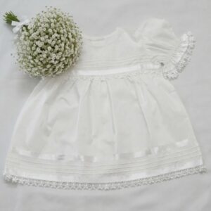 Soft organic plain cotton Frocks  in White – view 3