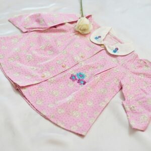 Printed Frock With collar &embroidery – view 2