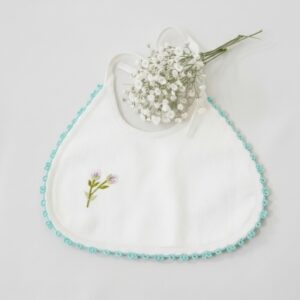 Tear Drop Shaped Bibs In Pristine White Base – view 1