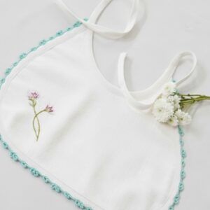 Tear Drop Shaped Bibs In Pristine White Base