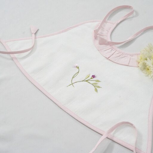 Bell Chime Aprons In Flannel With Frills – alternate view