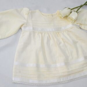 Flannel Baby Frocks With Pintucks,Lace &Ribbon – view 8