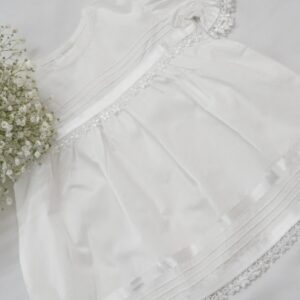 Soft organic plain cotton Frocks  in White – view 4
