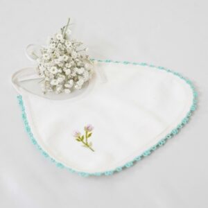 Tear Drop Shaped Bibs In Pristine White Base – view 2