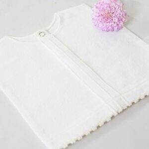 Flannel Vests With Fine Crochet &Pintux