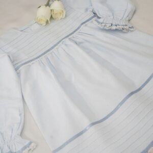 Flannel Baby Frocks With Pintucks,Lace &Ribbon – view 12