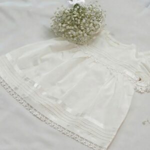 Soft organic plain cotton Frocks  in White – view 5