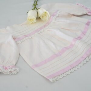 Flannel Baby Frocks With Pintucks,Lace &Ribbon – view 6