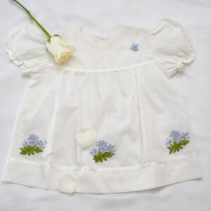 Soft Organic Cotton Baby Frocks with Embroidery & Ribbons (3–6 Months) – view 4