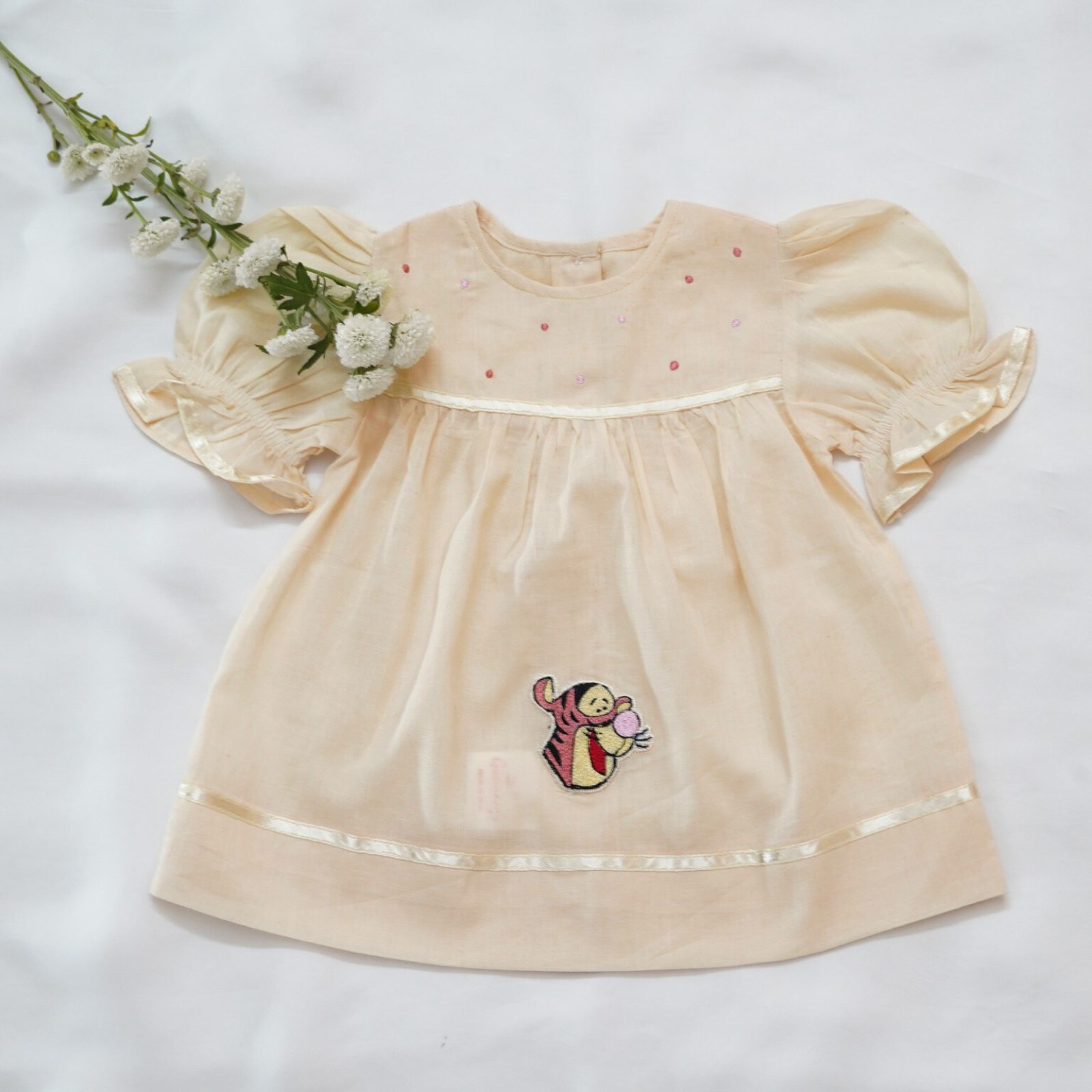 Flannel Frocks Embroidered With Ribbons (0-3 year) alternate