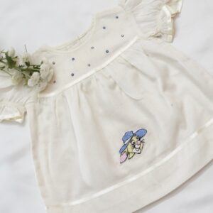 Soft Organic Cotton Baby Frocks with Embroidery (0-3 -Months) – view 3