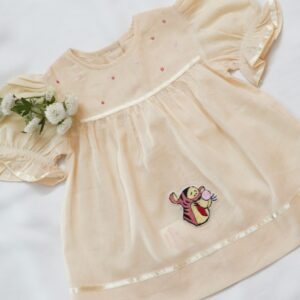 Soft Organic Cotton Baby Frocks with Embroidery (0-3 -Months) – view 6